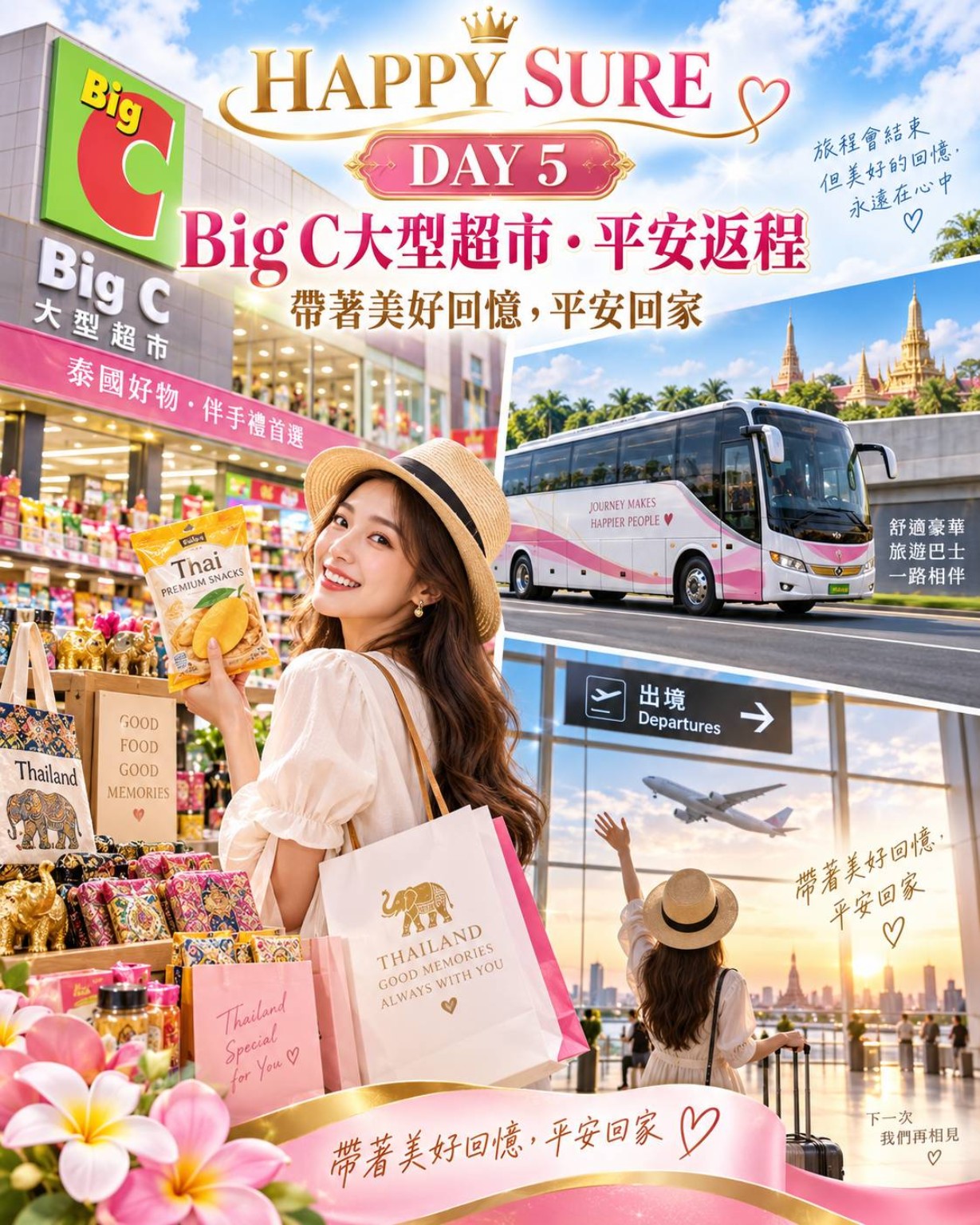 HAPPY SURE 行程實例第 5 天：購物與返程