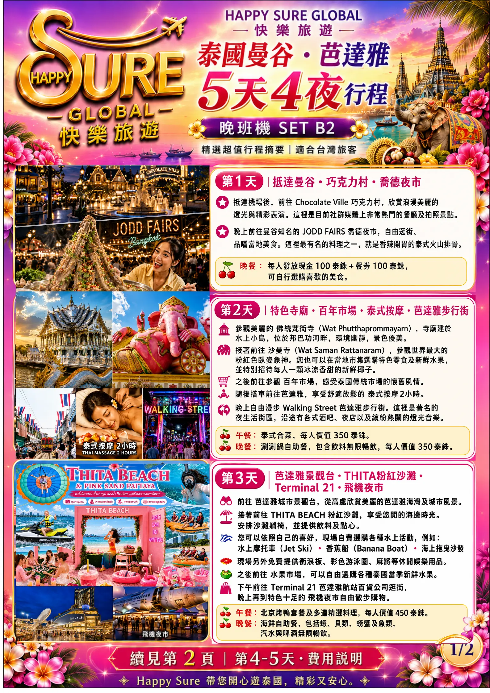 HAPPY SURE SET B2 行程第 1 頁